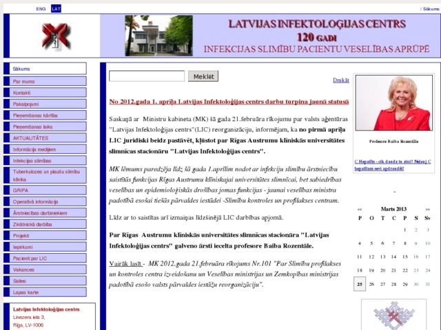 Latvijas Infektoloģijas centrs VA, Tuberkulozes un plaušu slimību klīnika, 